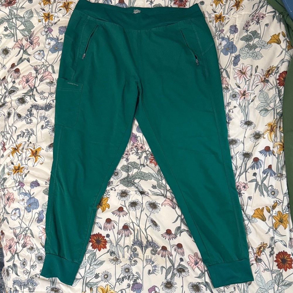 Healing Hands Hunter green women’s  Jogger scrub Pants